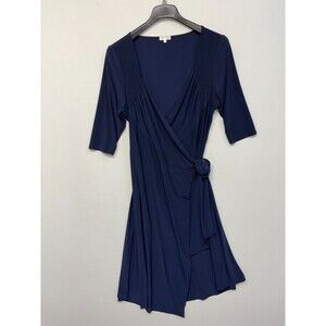 Kiyonna Women 3/4 Sleeve Wrap Dress Size 1X Blue C043 -17